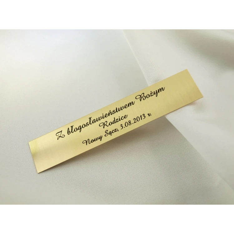 Brass Plaque with Dedication - M006 - size 100x20mm