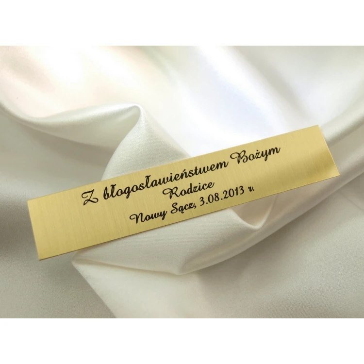 Brass Plaque with Dedication - M006 - size 100x20mm