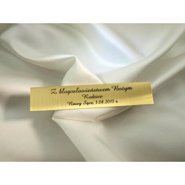Brass Plaque with Dedication - M006 - size 100x20mm