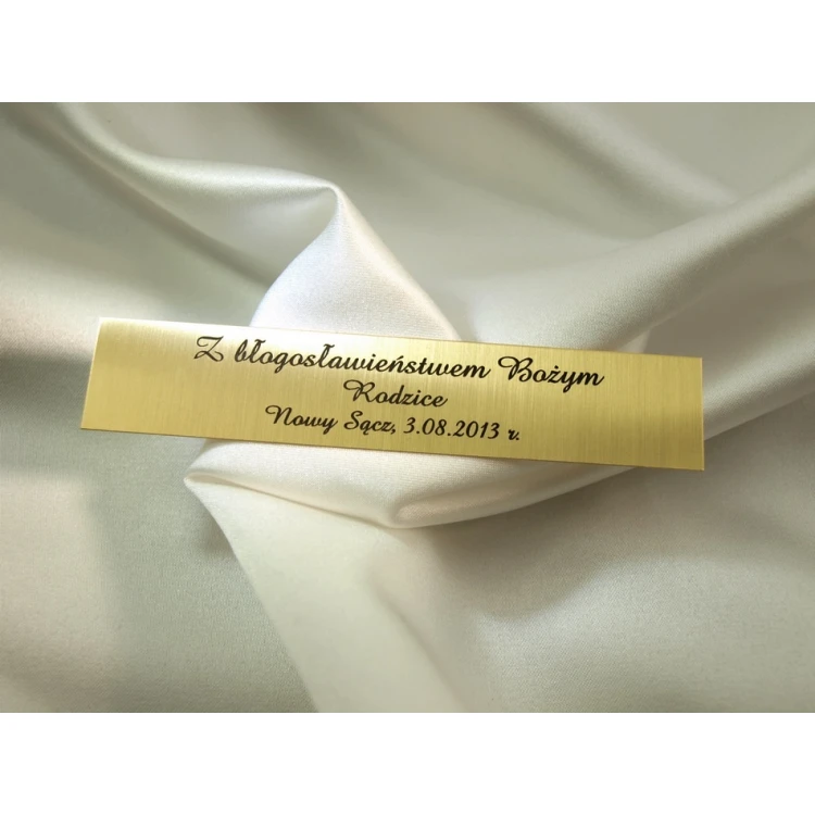 Brass Plaque with Dedication - M006 - size 100x20mm
