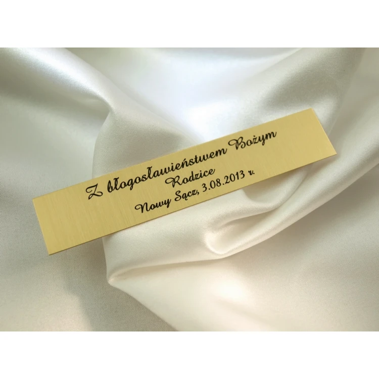 Brass Plaque with Dedication - M006 - size 100x20mm