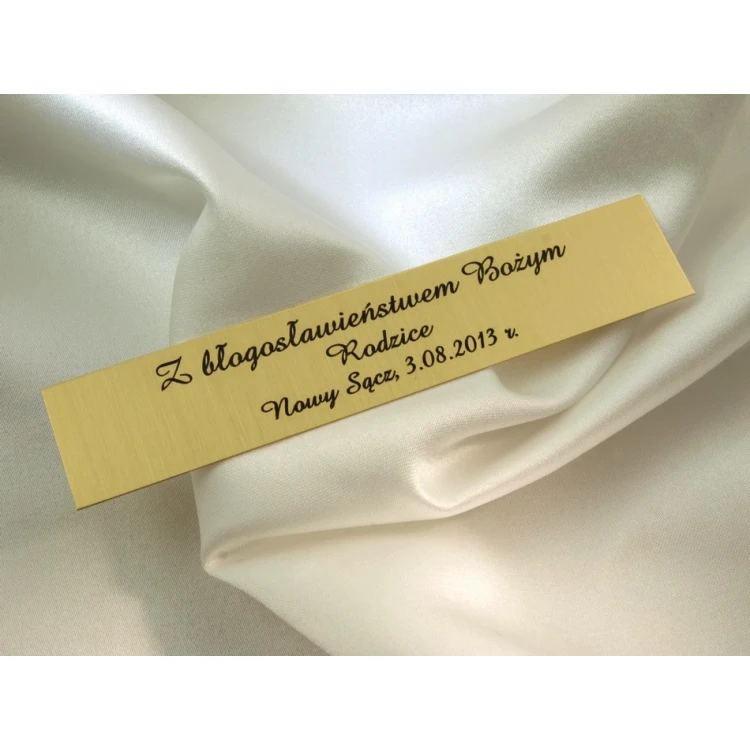 Brass Plaque with Dedication - M006 - size 100x20mm