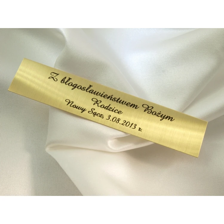 Brass Plaque with Dedication - M006 - size 100x20mm