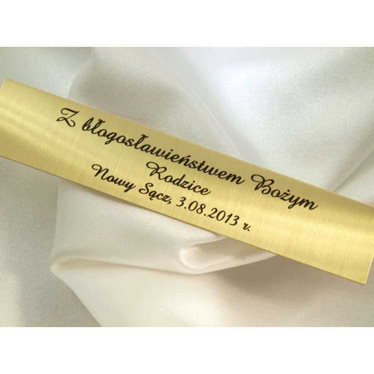 Brass Plaque with Dedication - M006 - size 100x20mm