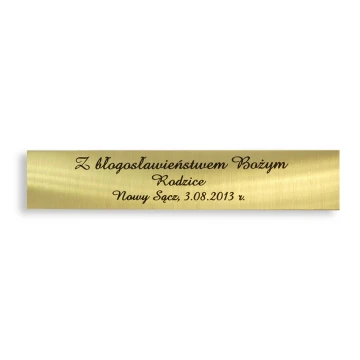 Brass Plaque with Dedication - M006 - size 100x20mm
