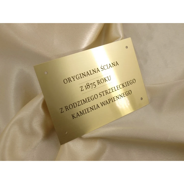 Memorial Plaque - Brushed Brass with Lacquer - M011 - Size 130x90mm