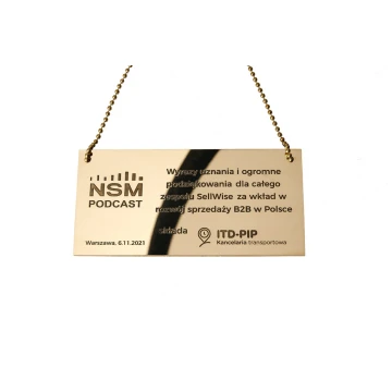 Brass plaque with dedication - M013 - raw brass, polished 2mm - dim. 112x55mm