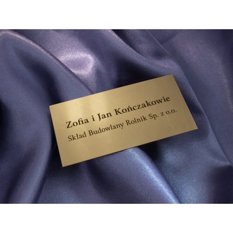 Brass Plaque with Custom Text - M009 - Size 80x40mm
