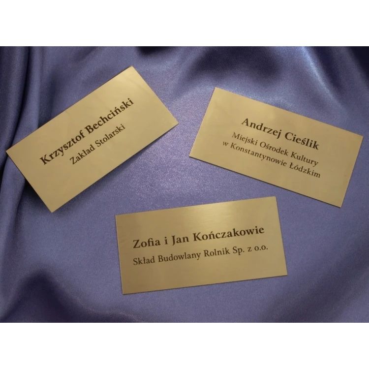 Brass Plaque with Custom Text - M009 - Size 80x40mm