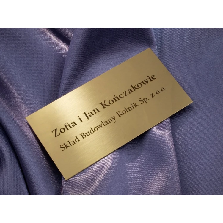 Brass Plaque with Custom Text - M009 - Size 80x40mm