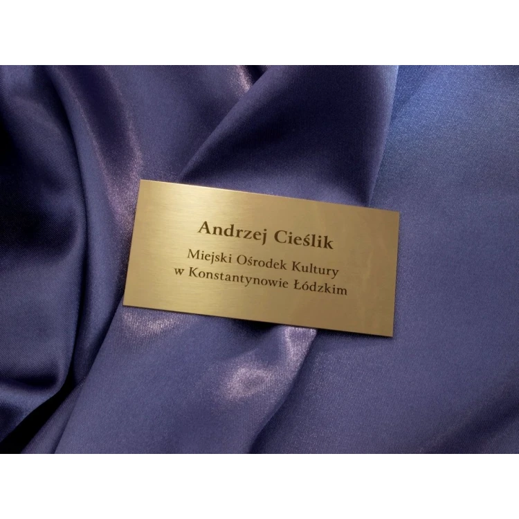 Brass Plaque with Custom Text - M009 - Size 80x40mm