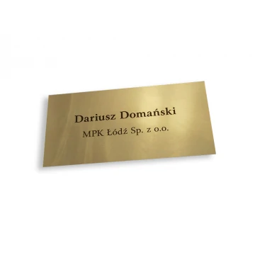 Brass Plaque with Custom Text - M009 - Size 80x40mm