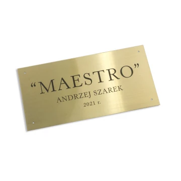 Brass plaque with custom text - M012 - size 100x50mm