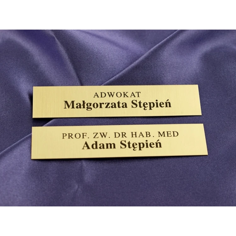 Brass Plaque with Personalization - M007 - size 100x20mm