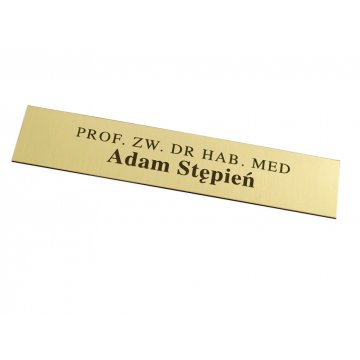 Brass Plaque with Personalization - M007 - size 100x20mm