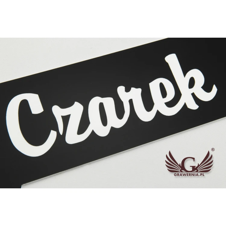 Nameplate for dog house with any name - size: 250x100mm - engraving laminate - TAB051