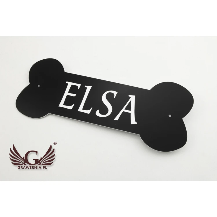 Nameplate for dog house with any name - size: 250x100mm - engraving laminate - TAB051