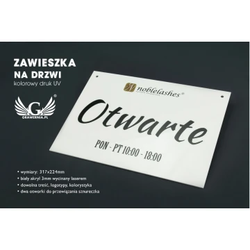 Open/Closed Door Sign - dimensions: 317x224mm - colorful UV print - TAB059
