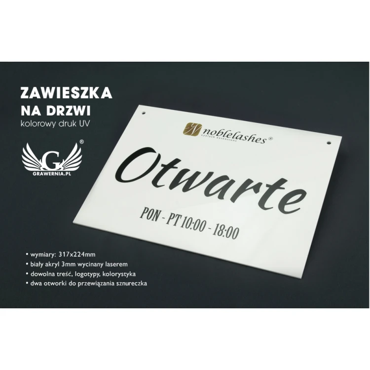 Open/Closed Door Sign - dimensions: 317x224mm - colorful UV print - TAB059