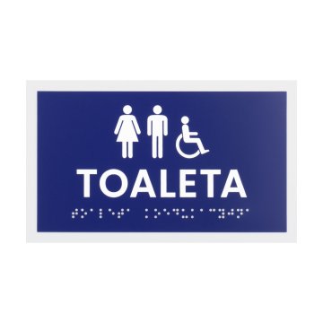 Braille Engraving Laminate Toilet Door Sign - Size 174x104mm - TT051