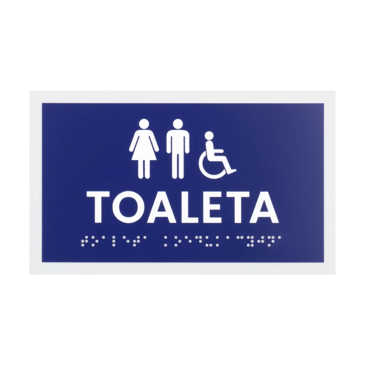 Braille Engraving Laminate Toilet Door Sign - Size 174x104mm - TT051