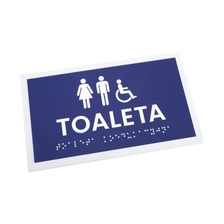 Braille Engraving Laminate Toilet Door Sign - Size 174x104mm - TT051