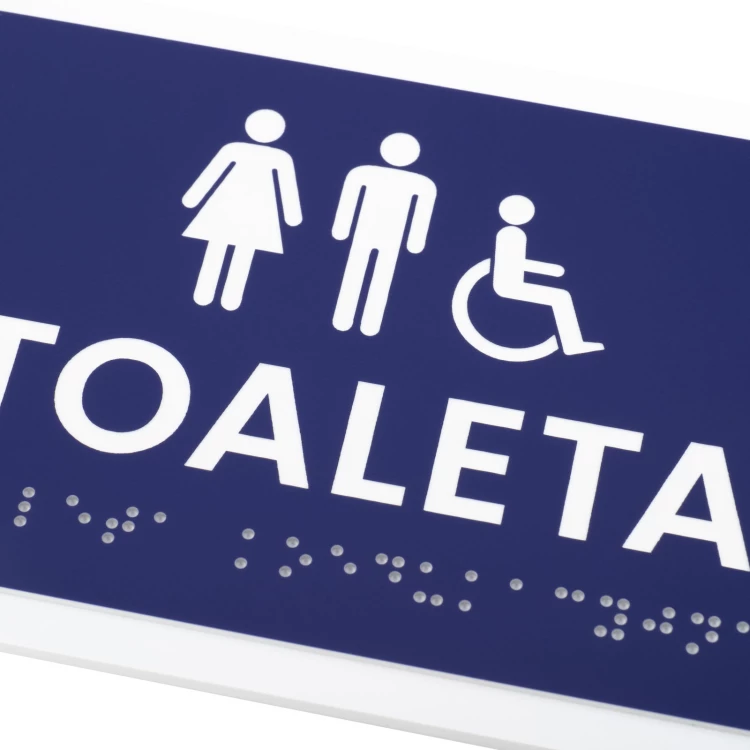 Braille Engraving Laminate Toilet Door Sign - Size 174x104mm - TT051