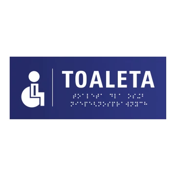 Engraving Laminate Toilet Door Sign with Braille Lettering - size 200x80mm - TT054