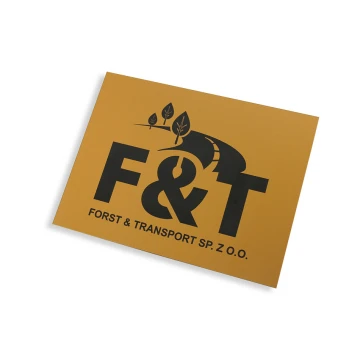 Door sign - size 200x150mm - matte gold engraving laminate