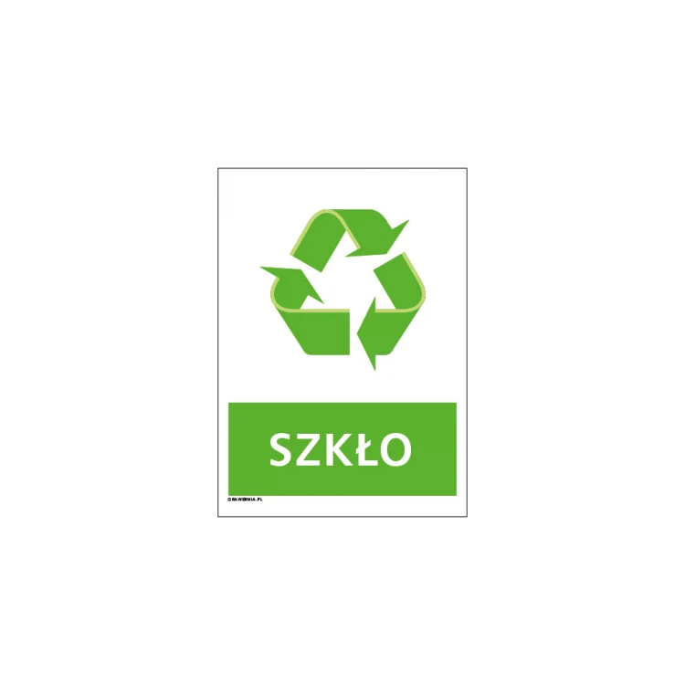 Waste segregation bin sign - size 150x200mm - PVC - UV color print - TAB186