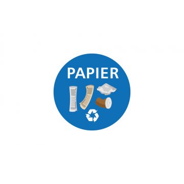 Waste Segregation Bin Sign - size 140x140mm - PVC - UV color print - TAB187