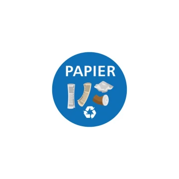 Waste Segregation Bin Sign - size 140x140mm - PVC - UV color print - TAB187