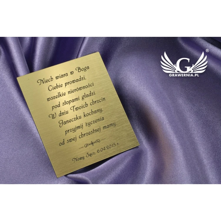 Plaque for picture - gold or silver - engraving laminate
