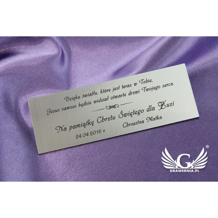 Plaque for picture - gold or silver - engraving laminate
