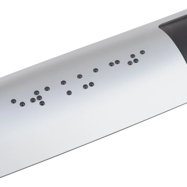 Braille Handrail Plaque - size 150x36mm - silver engraving laminate - TAB581