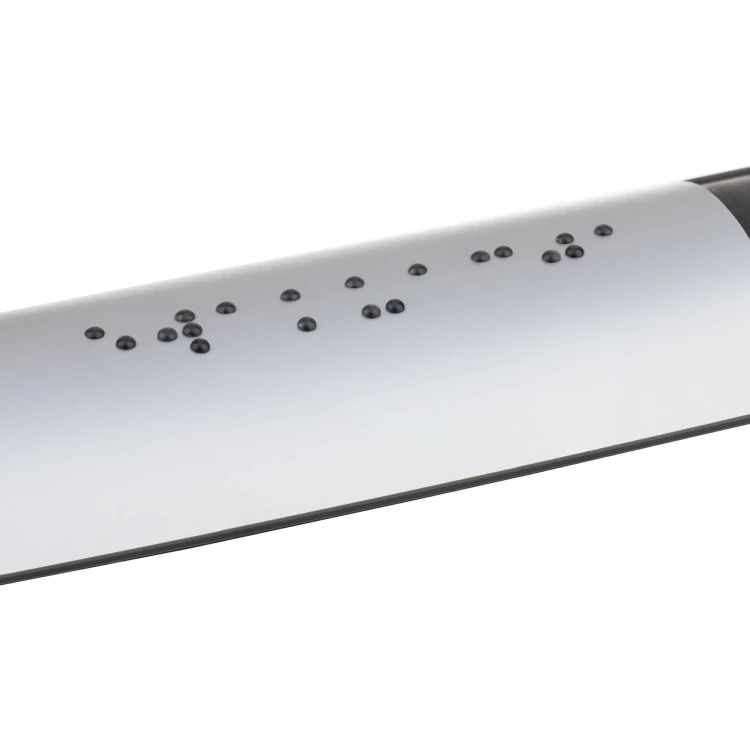 Braille Handrail Plaque - size 150x36mm - silver engraving laminate - TAB581