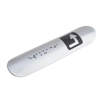 Braille Handrail Plaque - size 150x36mm - silver engraving laminate - TAB581