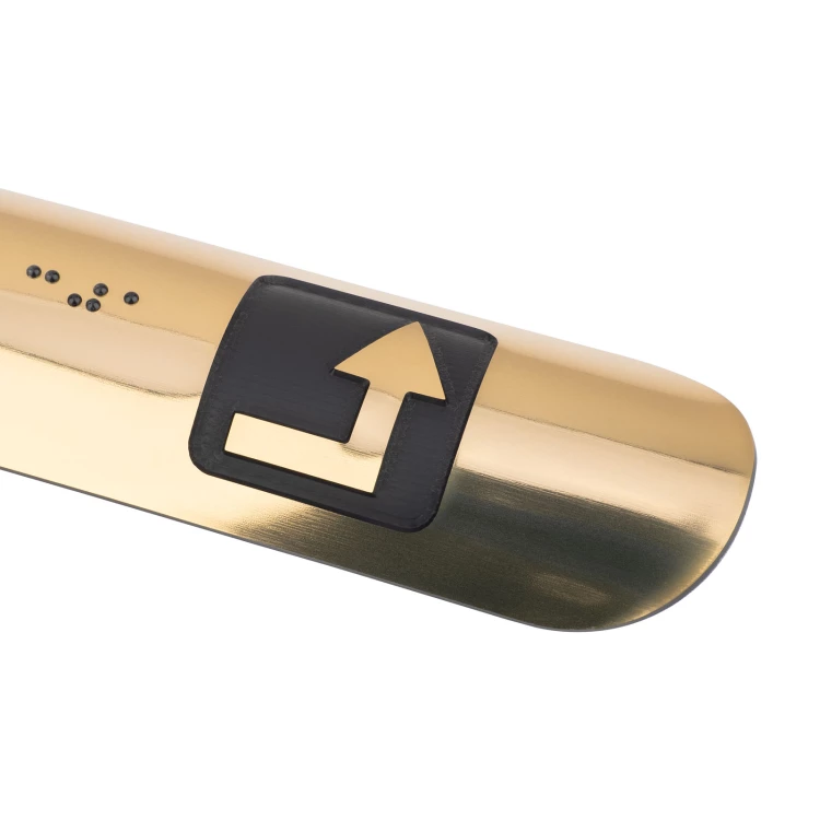 Braille Handrail Plaque - size 150x36mm - gold mirror laminate - TAB582