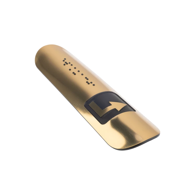 Braille Handrail Plaque - size 150x36mm - gold mirror laminate - TAB582