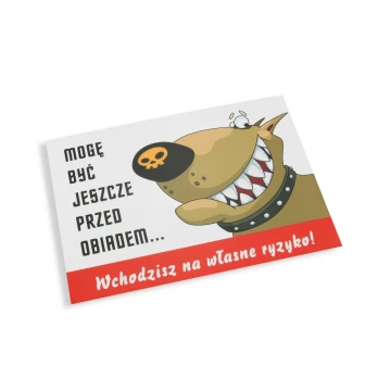 Warning sign - PVC material - bad dog - dim. 210x150mm - TZP003