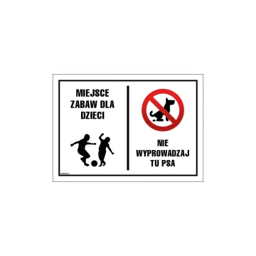Warning sign playground for children - size 250x350mm - PVC - colorful UV print - TAB145