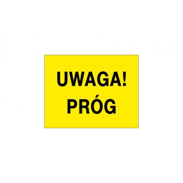 Warning sign caution step - size 90x70mm - PVC - colorful UV print - TAB150