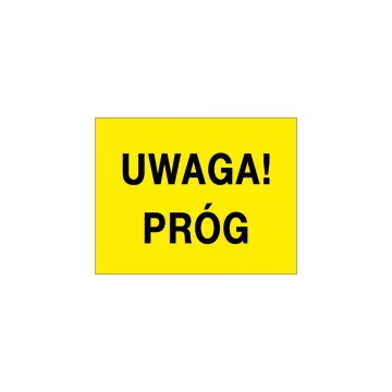 Warning sign caution step - size 90x70mm - PVC - colorful UV print - TAB150