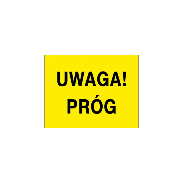 Warning sign caution step - size 90x70mm - PVC - colorful UV print - TAB150
