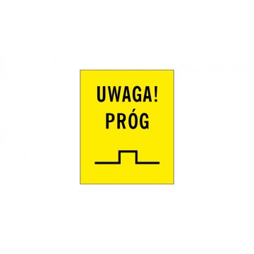 Warning sign caution step - size 90x110mm - PVC - colorful UV print - TAB151