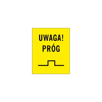 Warning sign caution step - size 90x110mm - PVC - colorful UV print - TAB151