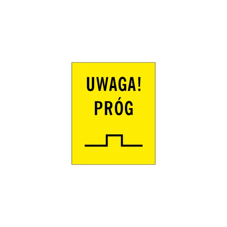 Warning sign caution step - size 90x110mm - PVC - colorful UV print - TAB151