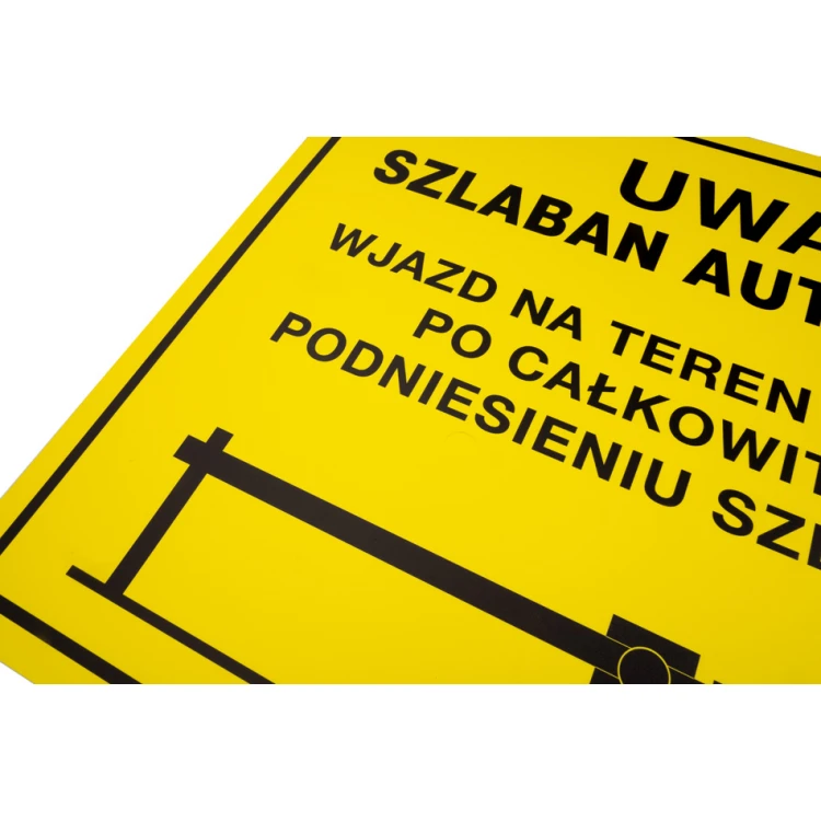 Warning sign caution automatic barrier - dim. 560x400mm - PVC - UV color print - TAB156