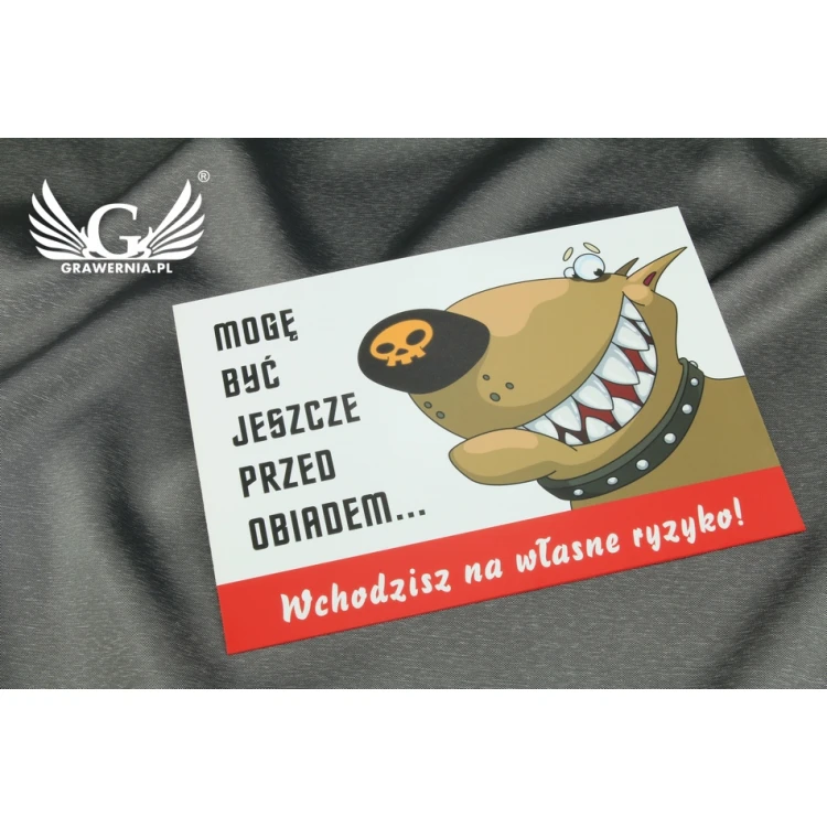 Warning sign - PVC material - bad dog - dim. 210x150mm - TZP003