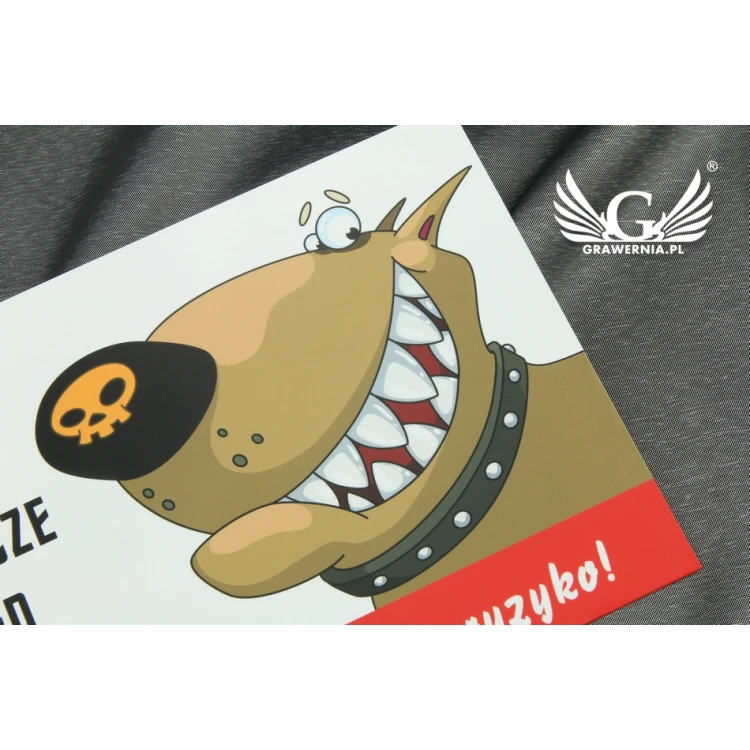 Warning sign - PVC material - bad dog - dim. 210x150mm - TZP003